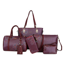 Load image into Gallery viewer, WOMEN'S Bag 2018 Summer New Graffiti Different Size Bags Six Pieces Set Spraying Hand Sling Bag Crossbody Bag WOMEN'S Large Bag-
