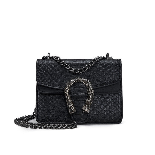 Snake Fashion Brand Women Bag Alligator PU Leather Messenger Bag